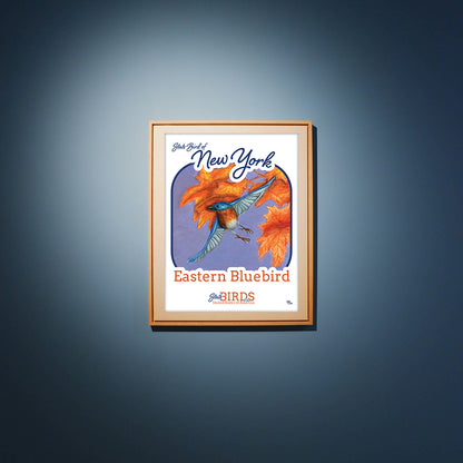 Poster of Eastern Bluebird - State Bird of New York