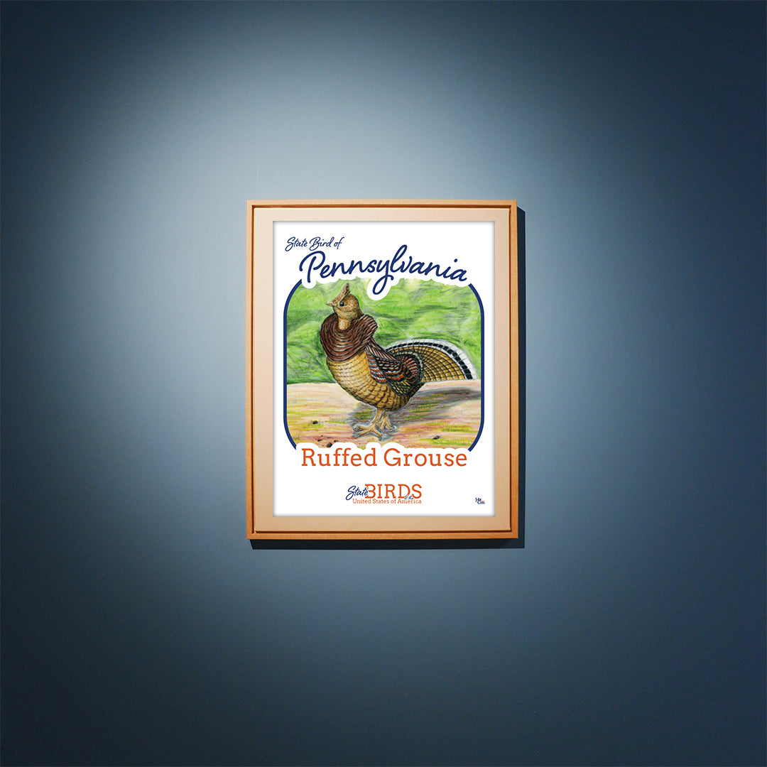 Poster of Ruffed Grouse - State Bird of Pennsylvania